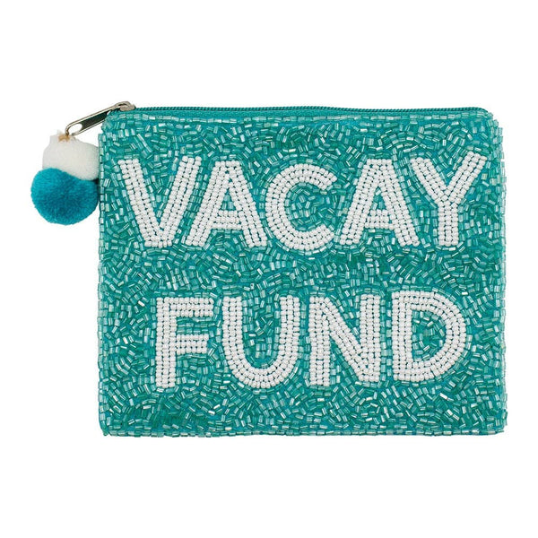 Vacay Fund Beaded Coin Purse