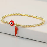 Gia Italian Horn Evil Eye Anklet