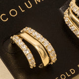 Three Oval C Hoop Earrings