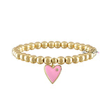 Zayla Enamel Heart Beaded Bracelet