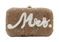 Gold “Mrs.” Beaded Clutch