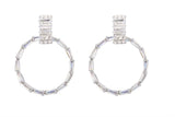 Gold Baguette Hoop Earring