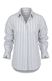 Pinstripe Button Front Top