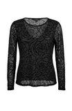 Black Rose Mesh Top