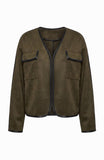 Dark Olive Relaxed Fit Jacket