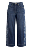 Floral Stripe Wide Leg Jean