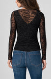 Black Rose Mesh Top